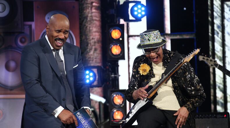 LITTLE BIG SHOTS: FOREVER YOUNG -- "Jaws of Life" Episode 103 -- Pictured: (l-r) Steve Harvey, Beverly Watkins -- (Photo by: Vivian Zink/NBC)