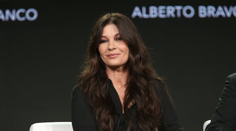PASADENA, CA - JANUARY 14: Actor Catherine Zeta-Jones attends A+E Networks' 2018 Winter Television Critics Association Press Tour on January 14, 2018 in Pasadena, California. (Photo by Jesse Grant/Getty Images for A+E Networks/Lifetime)