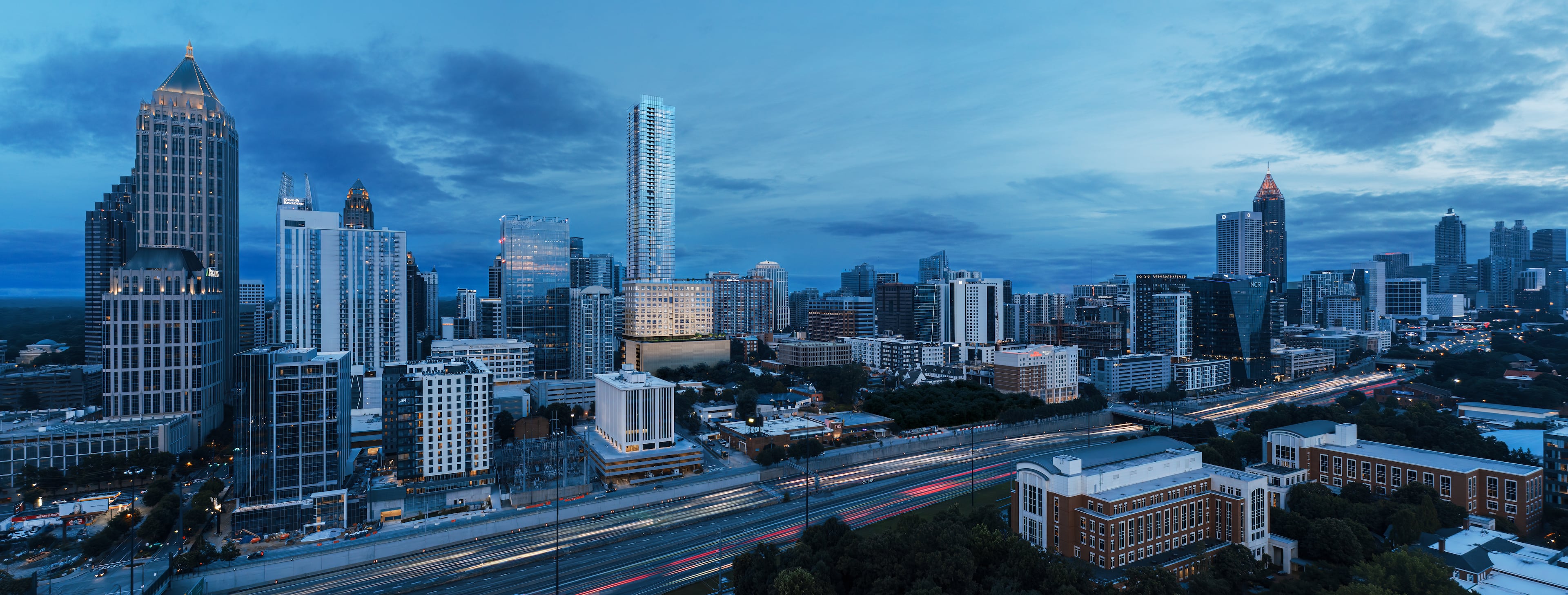 This is a rendering of the 60-story tower under construction in Midtown at 1072 W Peachtree St. (Courtesy of Rockefeller Group)