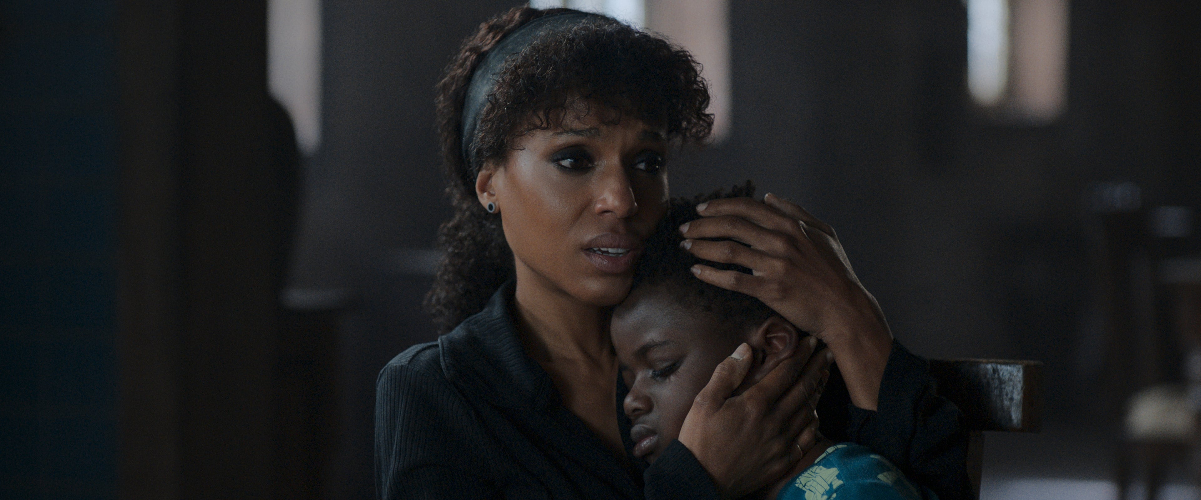 Kerry Washington stars as Kyrah and Jahleel Kamera plays her son, Ky, in "Shadow Force." (Courtesy of Lionsgate)