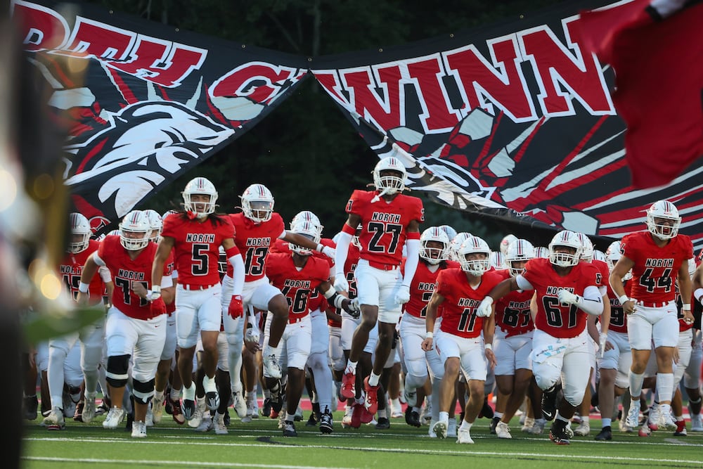 North Gwinnett offers a pretty representative sample of pant length among high school football players.