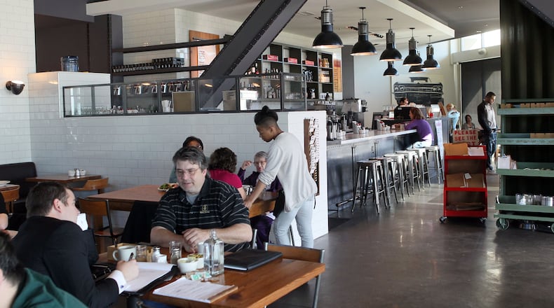The interior of West Egg Cafe off Howell Mill road in Atlanta.