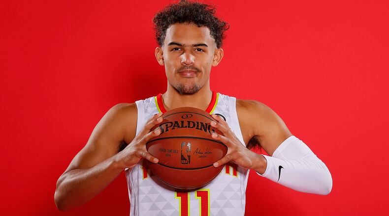 Trae Young of the Atlanta Hawks poses for portraits during media day at Emory Sports Medicine Complex on September 24, 2018 in Atlanta, Georgia. (Photo by Kevin C. Cox/Getty Images)