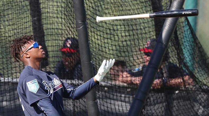 Ronald Acuna had a strong game Wednesday.
