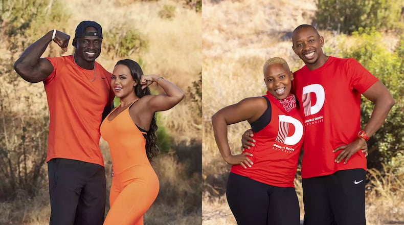 Michelle and Sean Clark and Rod and Leticia Gardner on the 36th season of "The Amazing Race." YURI HASEGAWA/CBS