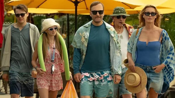 "Nobody 2" features Hutch's family taking a vacation focused around a water and amusement park that becomes super violent in a comical way. (Courtesy of Universal)