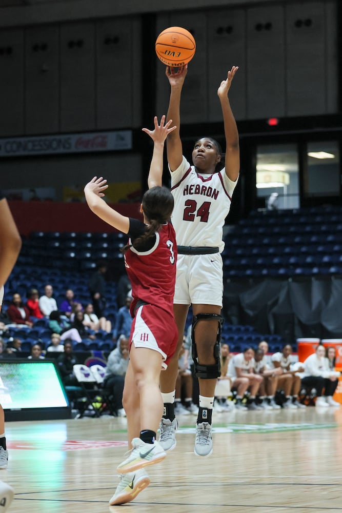 private girls basketball championship, Hebron Christian vs Holy Innocents’