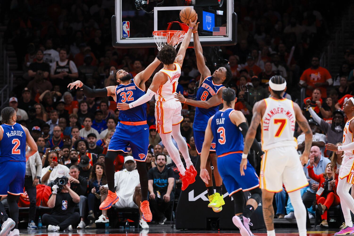 NBA first round playoff game 3 between New York Knicks and Atlanta Hawks