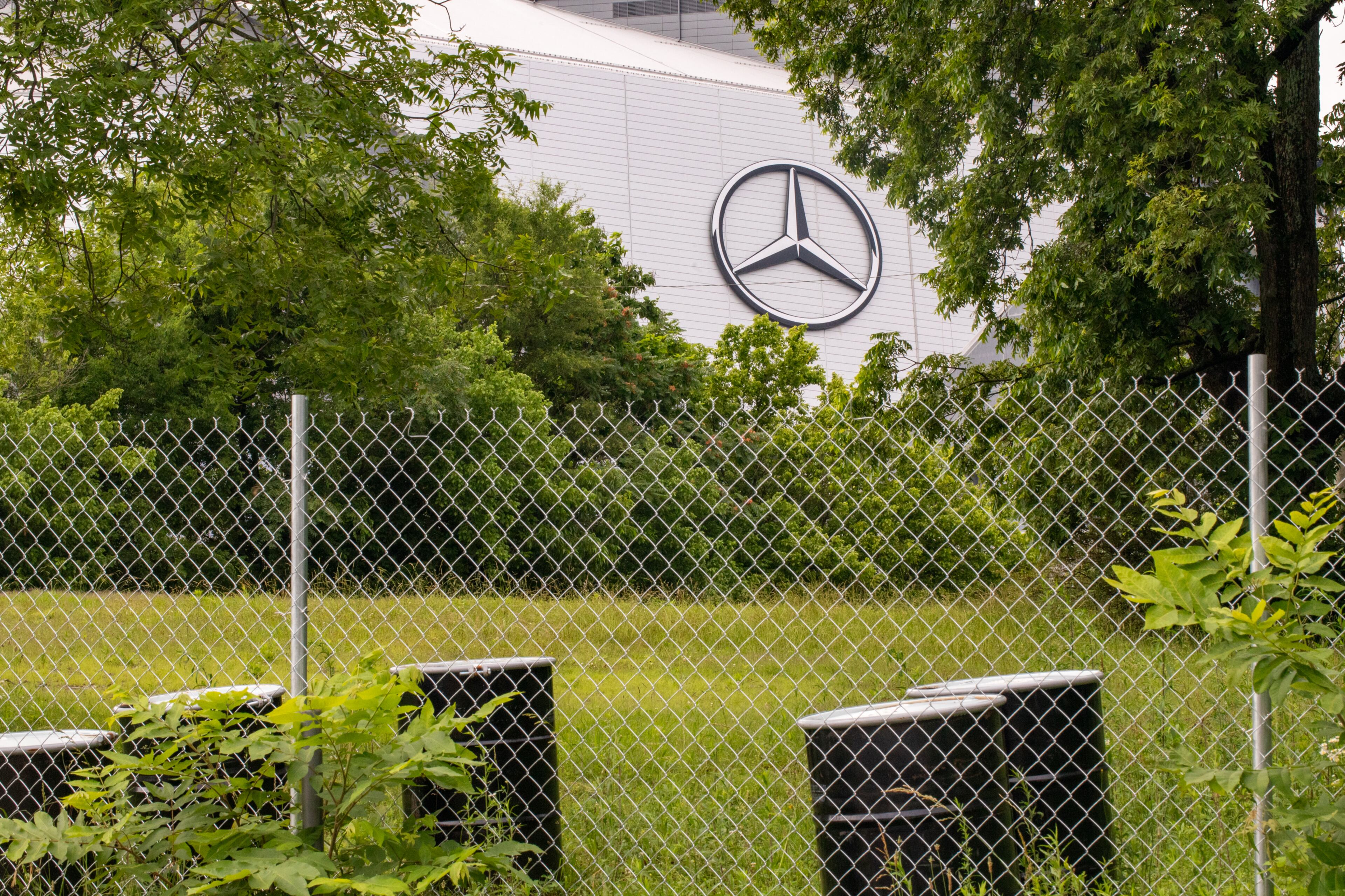 The vacant lot at the intersection of Electric Ave and Foundry Street in Vine City, the site of a proposed Georgia Power substation unwanted by the community, on May 30, 2025. (Jenni Girtman for The Atlanta Journal-Constitution)