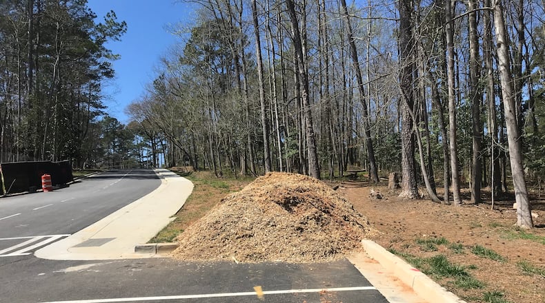 The Dunwoody Nature Center plans to repurpose 16 trees that were removed for road improvements on Roberts Drive. CONTRIBUTED