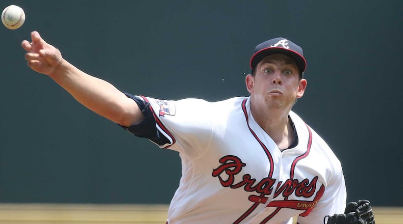 Aaron Blair is 0-5 with a 7.99 ERA in the majors this season. (Curtis Compton / AJC)