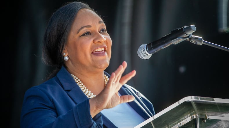 Conditions are not ideal for Democrats running this year's elections despite the party's significant gains in 2020. High inflation and President Joe Biden's low approval ratings are among the problems they face. But U.S. Rep. Nikema Williams, the chair of the state Democratic Party, remains upbeat. “A lot of people are writing us off, saying 2020 was a fluke,” Williams said. “But it was no fluke. It was about hard work and mobilizing in every county. Georgia Democrats have delivered, and we’re going to continue that momentum.” (Photo: Steve Schaefer for The Atlanta Journal-Constitution)
