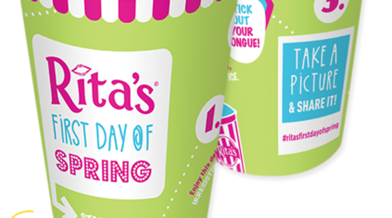 Rita's is giving away free cups of Italian ice all day on Tuesday to celebrate the first day of spring.