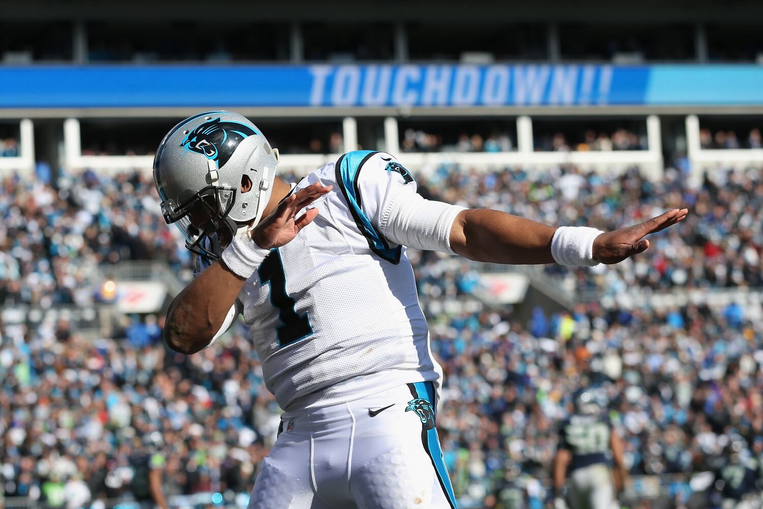 Cam Newton celebrates: Jan. 17, 2016
