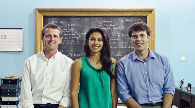 Honeysuckle Gelato founders (left to right): Wes Jones, Khatera Ballard and Jackson Smith (Photo credit: LeahAndMark.com)