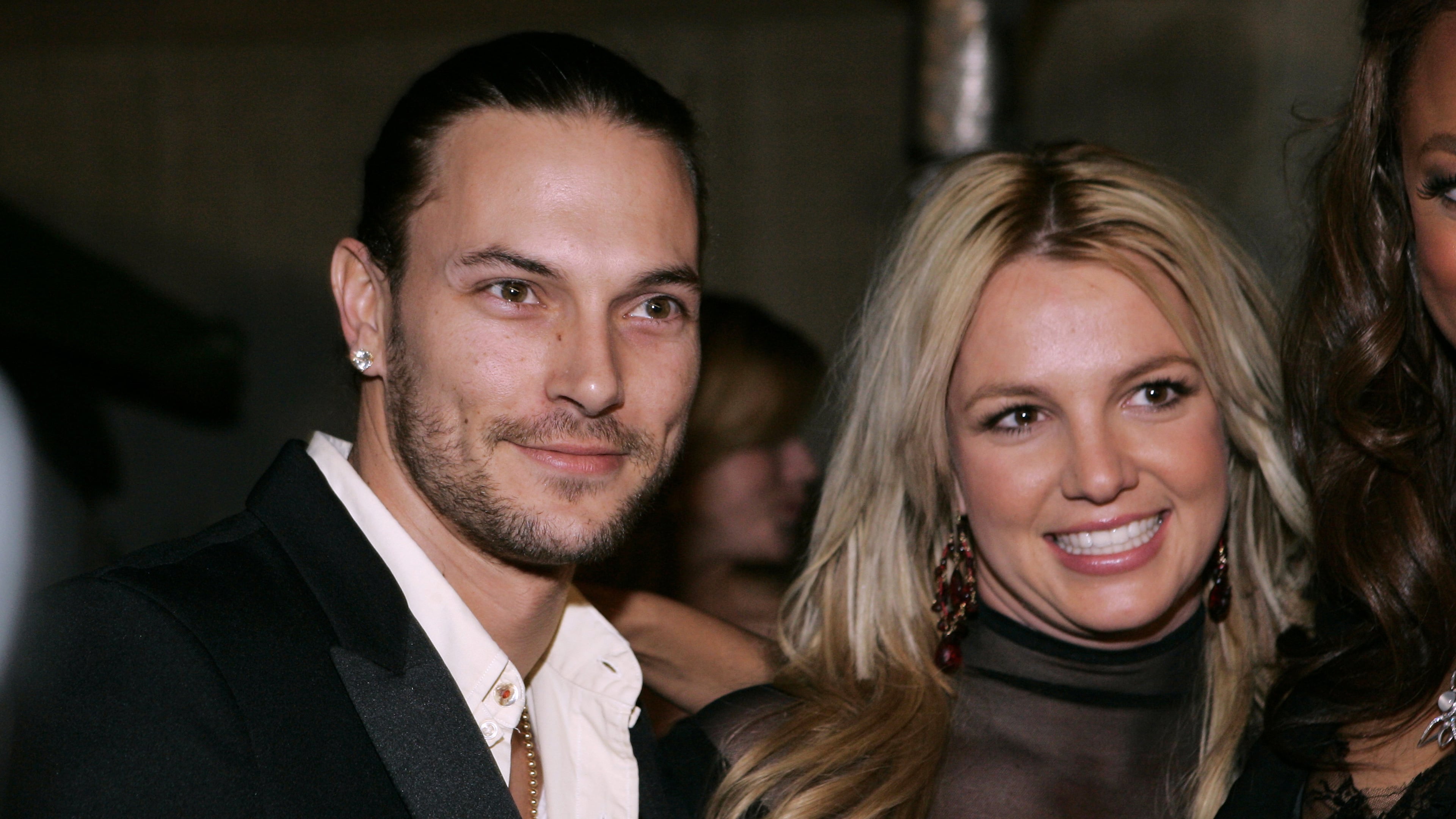 FILE - Britney Spears, right, and her husband Kevin Federline arrive for a post Grammy party in Beverly Hills, Calif., on Feb. 8, 2006. (AP Photo/Danny Moloshok, File)