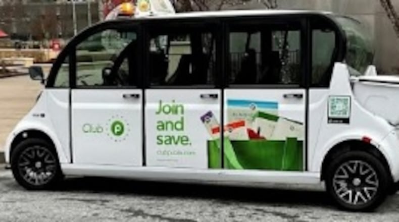 A 90-day pilot program is underway in downtown Decatur, using circulator shuttles operated by Let's Ride Atlanta. (Courtesy of Let's Ride Atlanta)