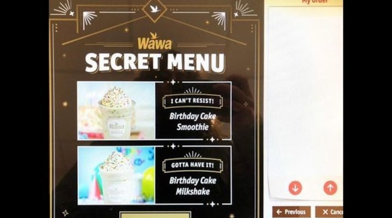 Wawa's touch screen includes a secret menu through May 6.