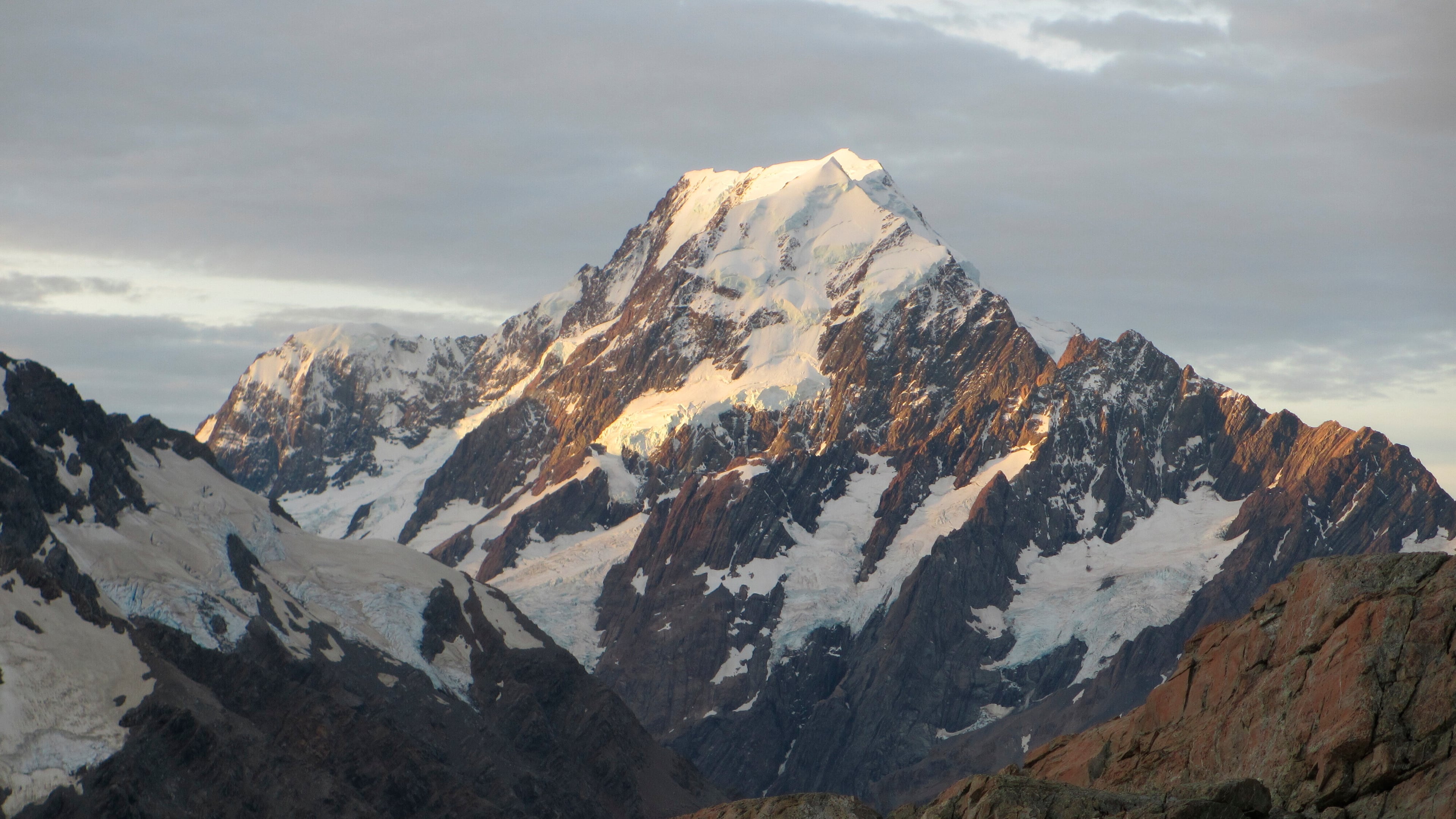 FILE - Aoraki, also known as Mount Cook, New Zealand's highest mountain, is shown at sunset, March 30, 2014, in Twizel, New Zealand. (AP Photo/Carey J. Williams, File)