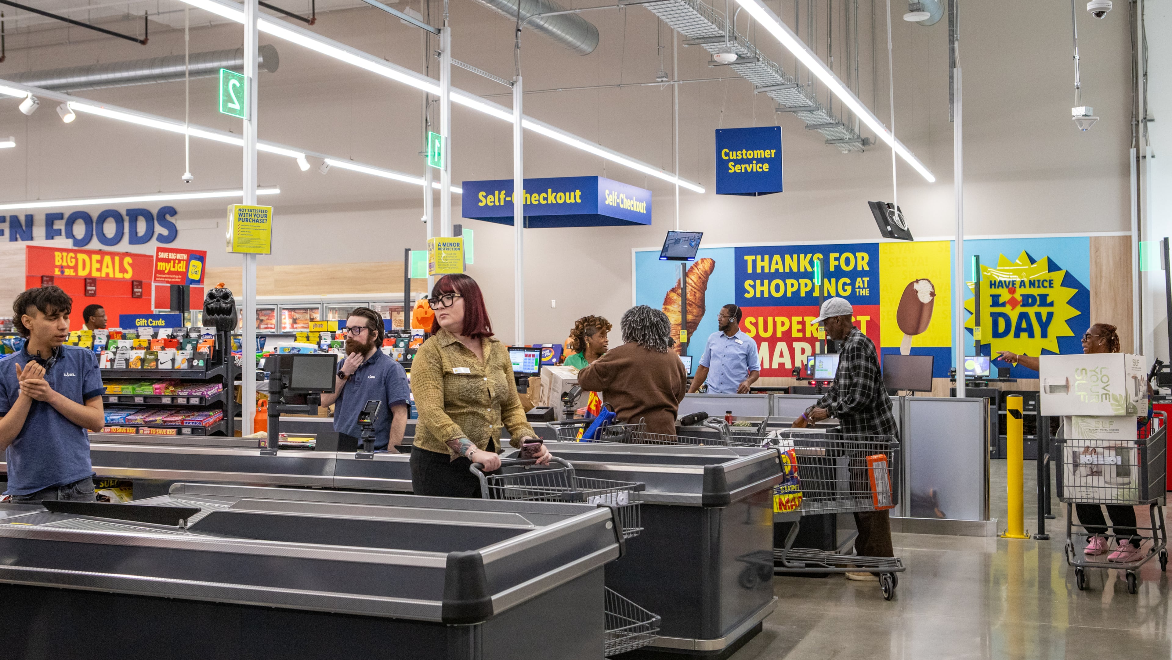 Another look inside Lidl's new West Midtown store. (Jenni Girtman for The Atlanta Journal-Constitution)