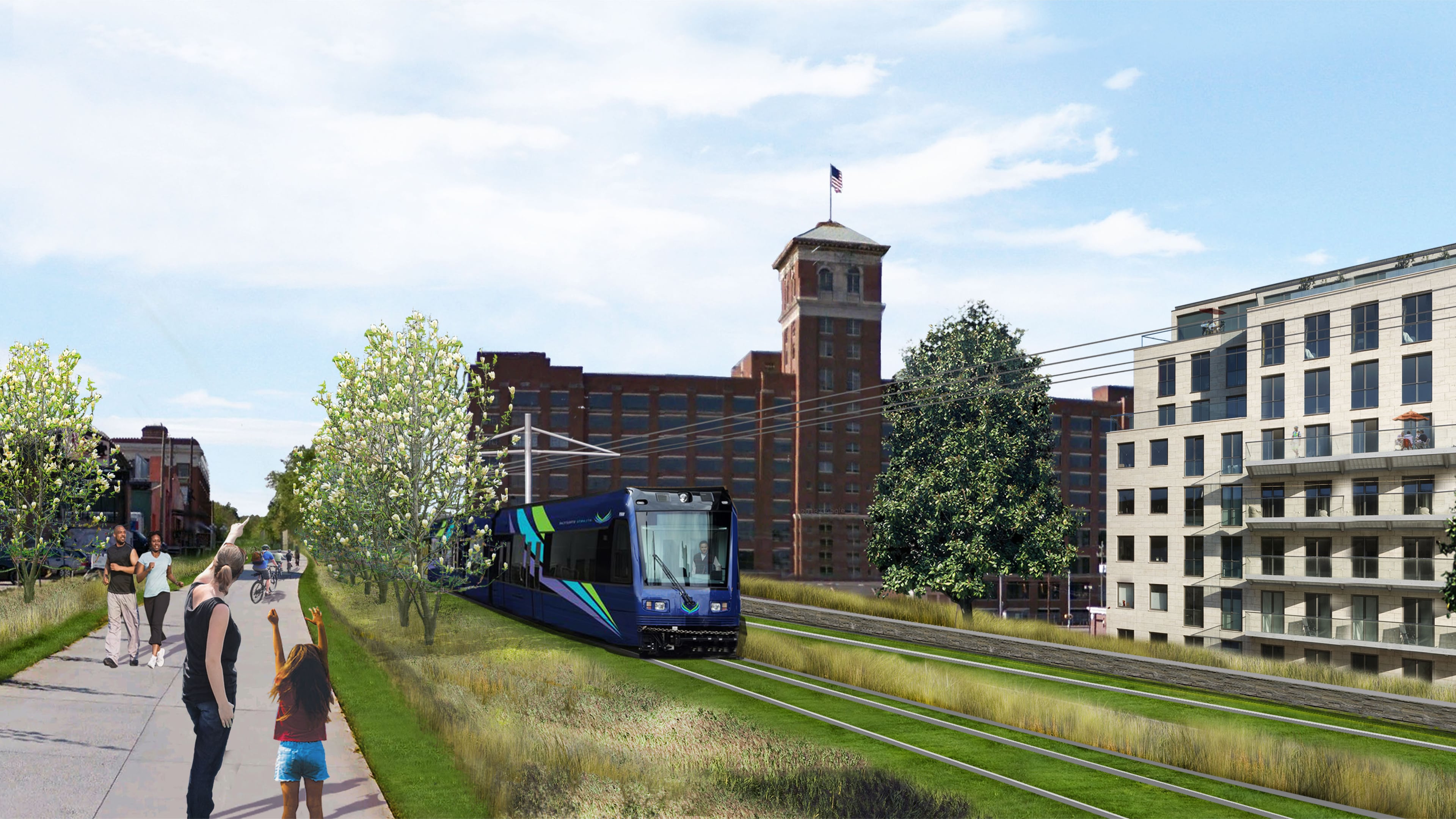 Atlanta leaders are pushing for a light rail along the city's 22-mile trail system that connects dozens of intown Atlanta neighborhoods. (Courtesy of the Atlanta Beltline Inc.)
