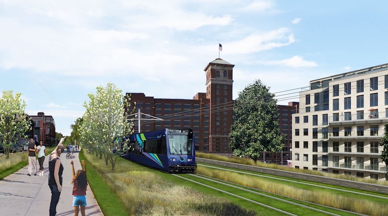 Atlanta leaders are pushing for a light rail along the city's 22-mile trail system that connects dozens of intown Atlanta neighborhoods.