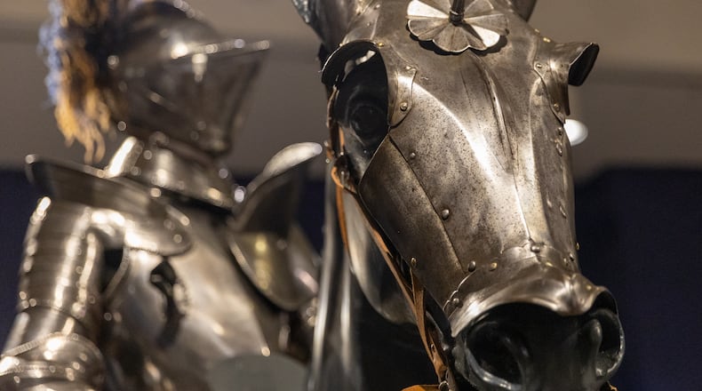 "Knights in Armor" a traveling exhibit of European armor from the 1500s is on display at Fernbank Museum and is now open to the public on Friday, Feb 11, 2022. Jenni Girtman for The Atlanta Journal-Constitution