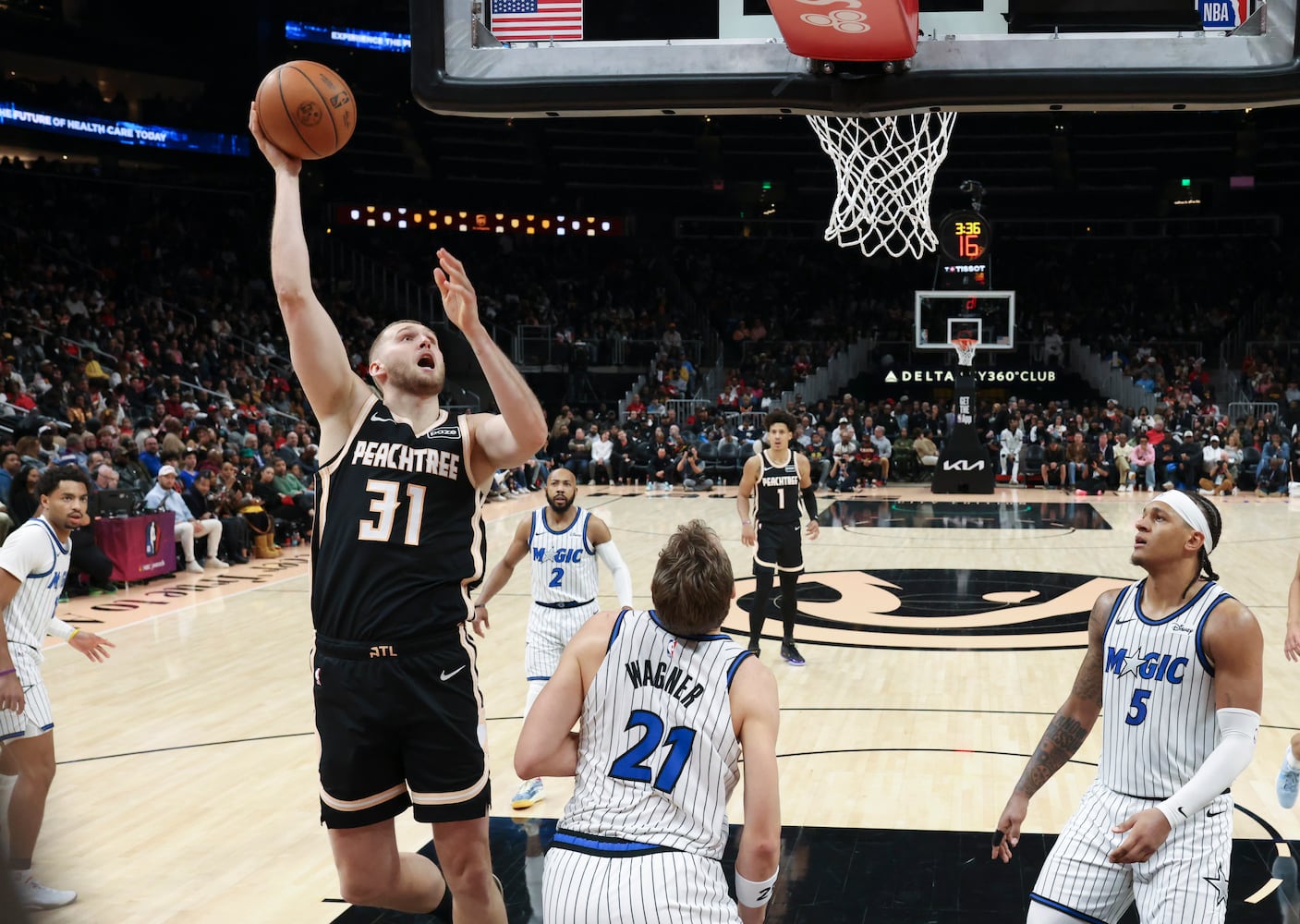 Atlanta Hawks host the Orlando Magic in an NBA game