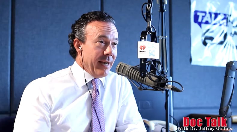 Dr. Jeffrey M. Gallups and his company, Milton Hall Surgical Associates, agreed in December to pay about $3 million to settle a whistleblower lawsuit alleging that the scheme with lab company Next Health bilked government health care programs. Gallups also pleaded guilty last year to a federal criminal charge in connection with the scheme, and in June he was sentenced to three years in federal prison. Gallups is seen here in a video from his "Doc Talk" show.