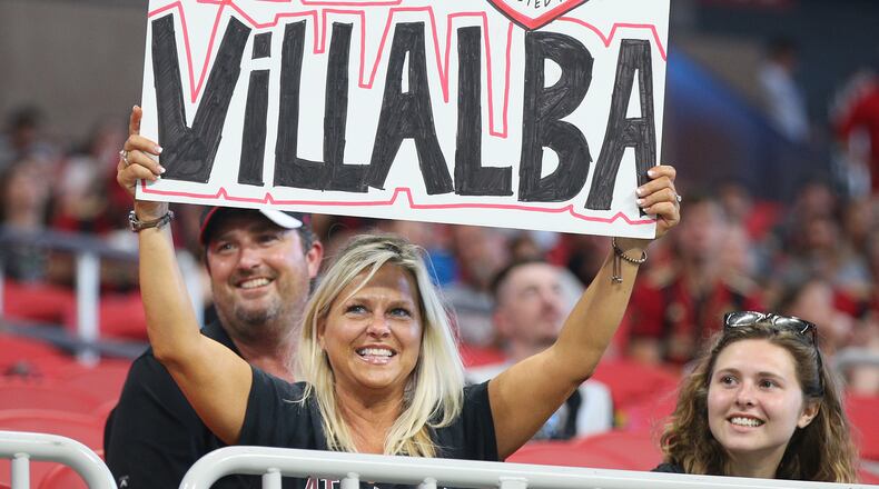 June 30, 2018 Atlanta: Atlanta United fans show some support for Hector Villalba against Orlando City during the first half in a MLS soccer match on Saturday, June 30, 2018, in Atlanta.     Curtis Compton/ccompton@ajc.com