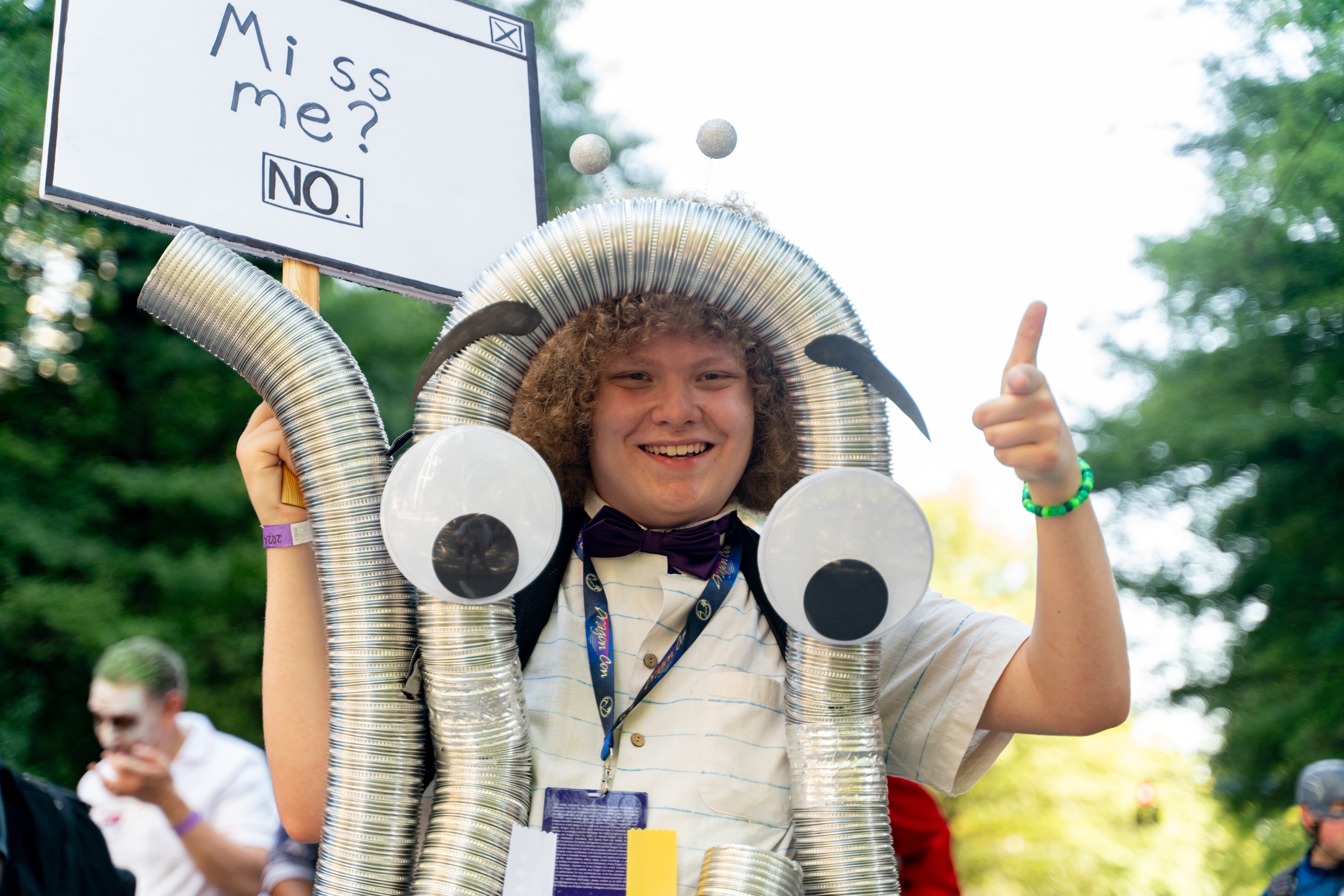 Thousands lined up along Peachtree Street on Saturday morning, August 31, 2024, for the annual Dragon Con parade in Atlanta. (Ben Hendren for The Atlanta Journal-Constitution)