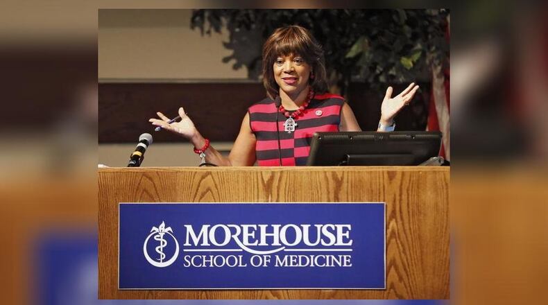 Morehouse School of Medicine President and Dean Dr. Valerie Montgomery Rice welcomes the 2019 incoming class during a welcoming program in the auditorium. The medical school will lead a nationwide effort to fight COVID-19 in disadvantaged communities.