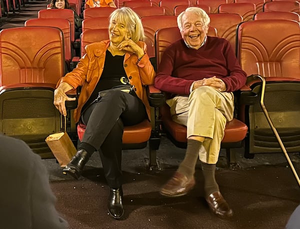 Anita and John Strickler settle in before seeing "The Bat" at the Plaza to celebrate their 65th anniversary. (Rodney Ho/AJC)