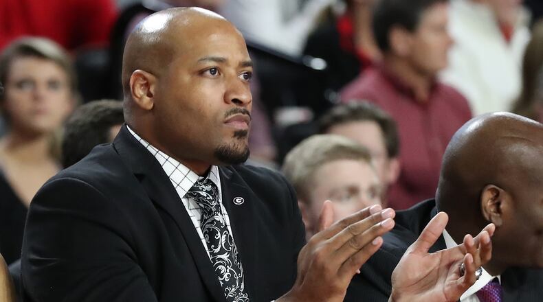 Former University of Georgia player and assistant coach Jonas Hayes is headed back to the state. Hayes, who led Xavier to the NIT title as the interim coach, has been named head coach at Georgia State University. (AJC file photo/Curtis Compton)