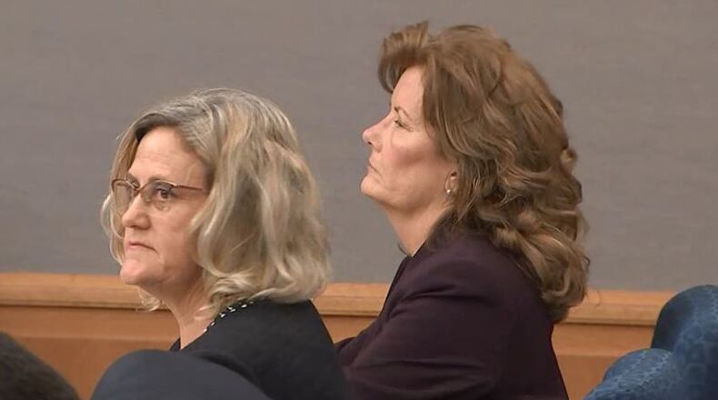 Gwinnett County Superior Court Judge Kathryn Schrader (right) and attorney BJ Bernstein during Wednesday's proceedings. CHANNEL 2 ACTION NEWS