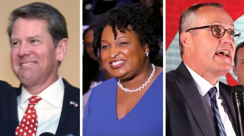 (From left to right) Republican Brian Kemp, Democrat Stacey Abrams and Republican Casey Cagle are still in the running to become Georgia next governor.