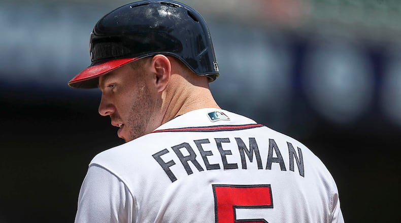 Braves first baseman Freddie Freeman (5) enters his 11th season with Atlanta in 2020.