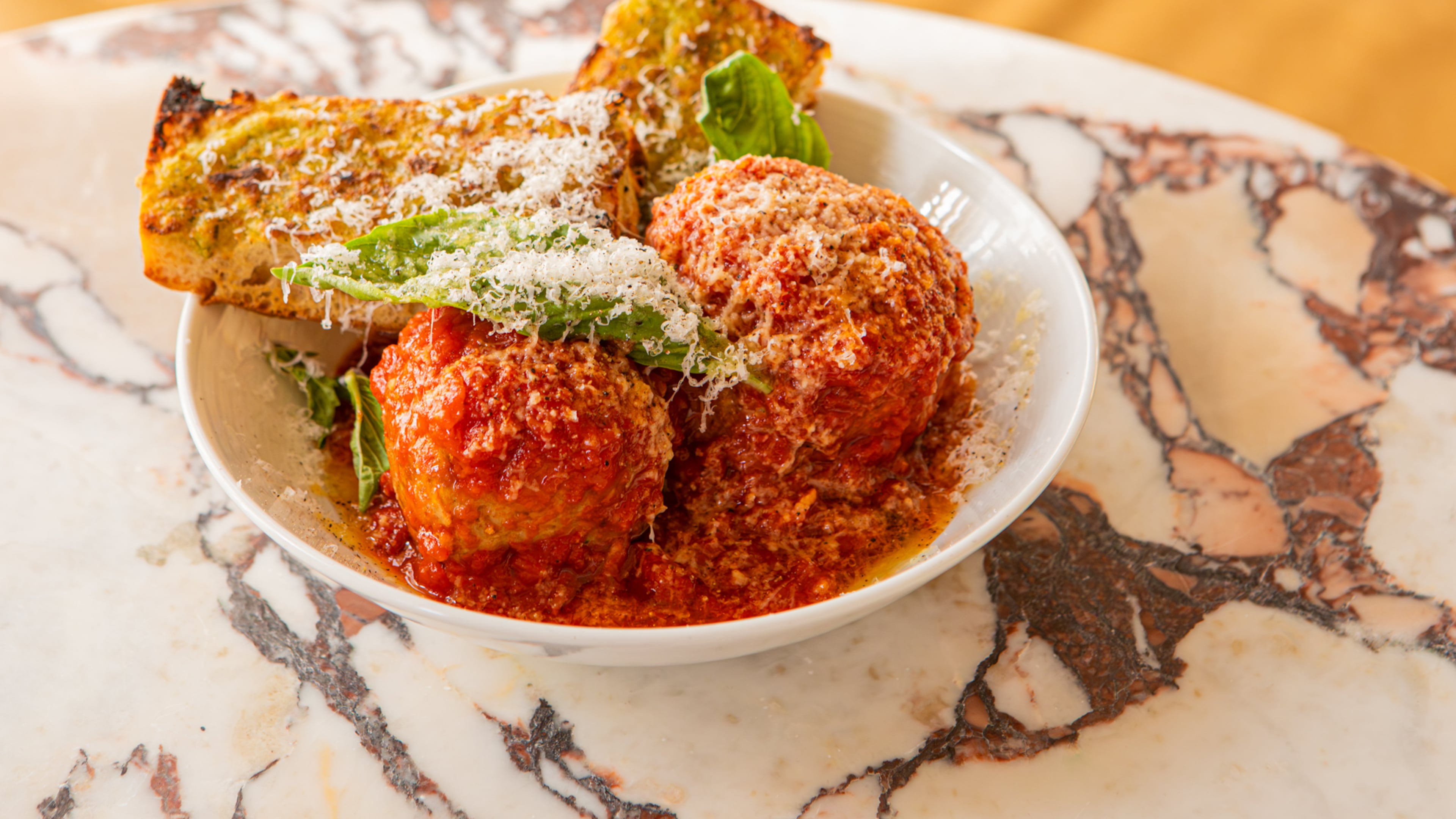 Pendolino's owner and chef Kevin Maxey shared his recipe for Meatballs and Pomodoro Sauce. (Aaliyah Man for the AJC/food styling by Kevin Maxey)