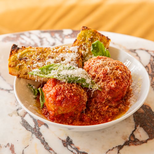 Pendolino's owner and chef Kevin Maxey shared his recipe for Meatballs and Pomodoro Sauce. (Aaliyah Man for the AJC/food styling by Kevin Maxey)