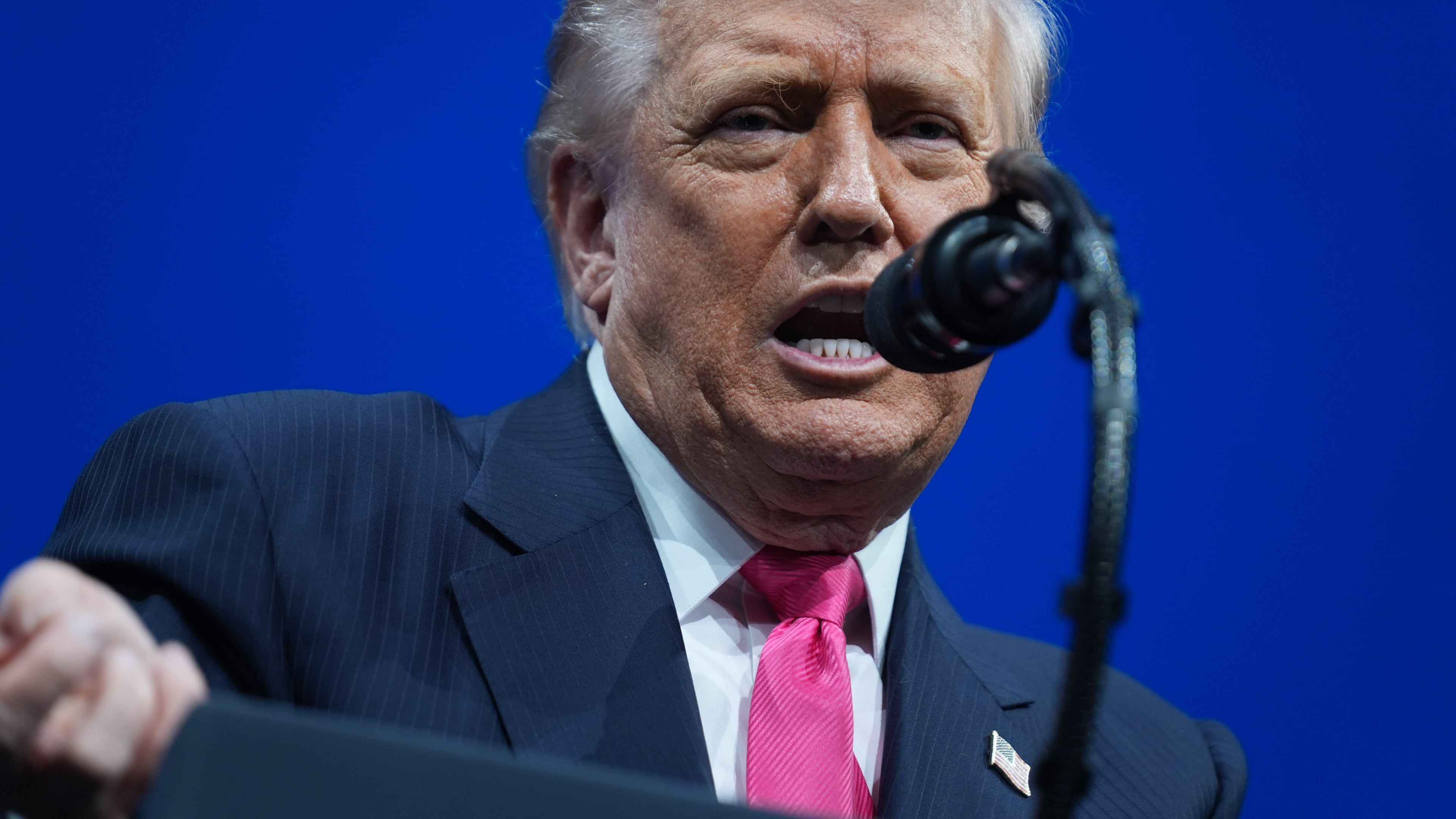 President Donald Trump speaks during the Saudi Investment Forum at the Kennedy Center, Wednesday, Nov. 19, 2025, in Washington. (AP Photo/Evan Vucci)