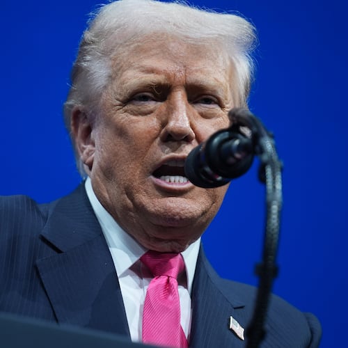 President Donald Trump speaks during the Saudi Investment Forum at the Kennedy Center, Wednesday, Nov. 19, 2025, in Washington. (AP Photo/Evan Vucci)
