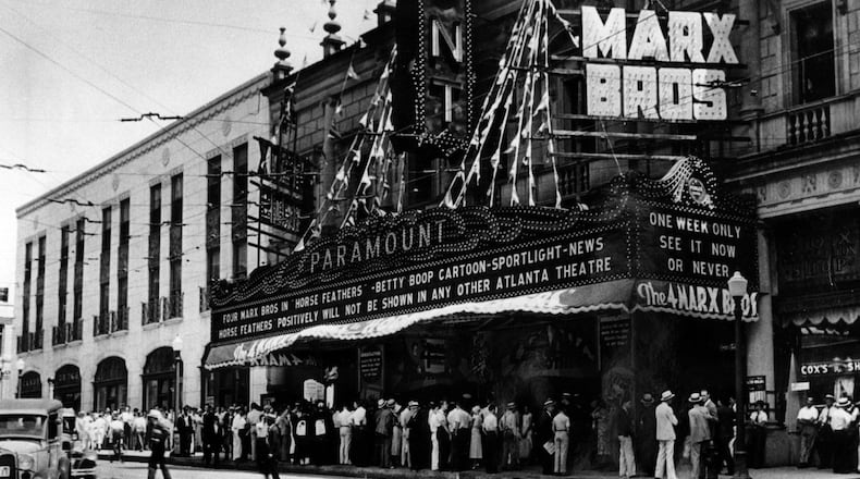 The Paramount Theatre drew a big crowd for the opening of Marx Brothers’ ‘Horse Feathers.’