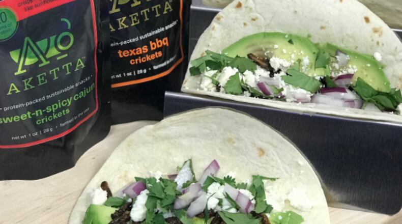 Photo of Aketta cricket tacos at Philips Arena from Sports Illustrated online.