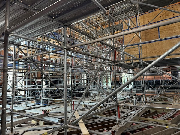 Renovations are underway of the House chambers at the Georgia Capitol in Atlanta. 