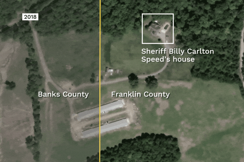 Borders don't usually move without any votes or laws, but that's what happened in rural northeast Georgia when a county line shifted around the house of a sheriff.
