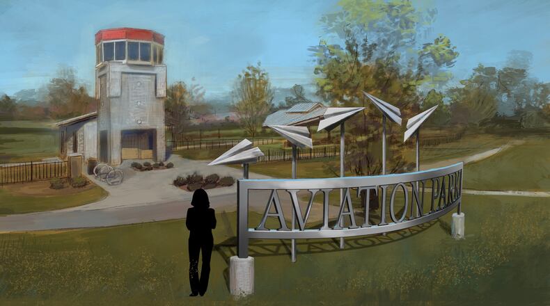 Kennesaw State University Master Craftsman students are designing a new sign for Aviation Park.