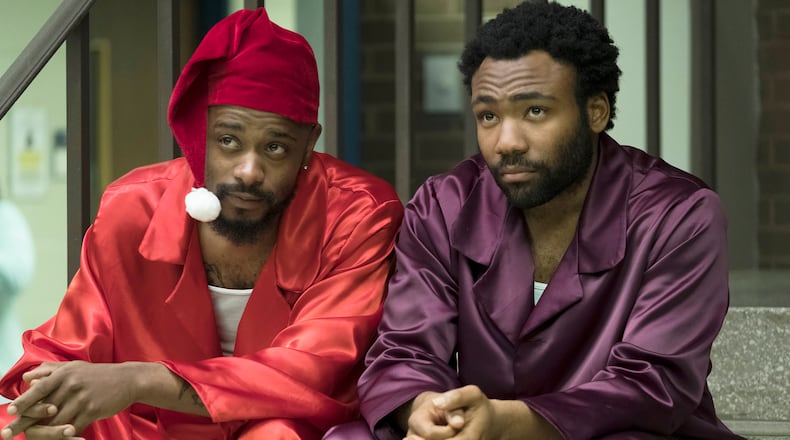 LaKeith Stanfield, left, as Darius and Donald Glover as Earnest Marks in "Atlanta." (Guy D'Alema/FX)