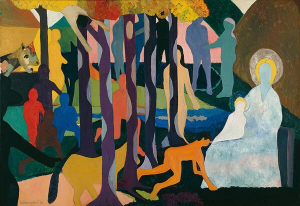 "Blue Madonna" (1961) by Bob Thompson.
Courtesy of High Museum of Art / The Detroit Institute of Arts, USA / Bridgeman Images
