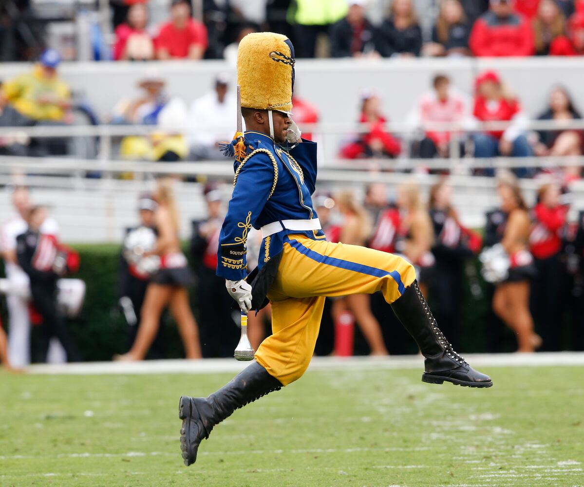 Southern's band stands out in football pageantry