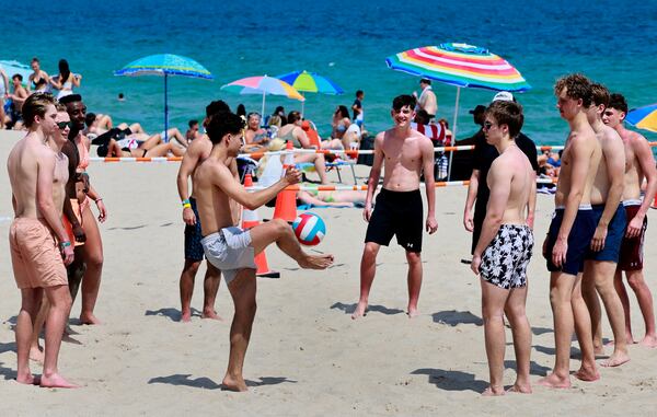 Spring break festivities continue on Fort Lauderdale Beach, Fla., on Saturday, March 16, 2024. (Mike Stocker/South Florida Sun Sentinel/TNS)